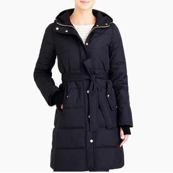 J. Crew Jackets & Blazers - J. Crew Long Black Puffer Coat Womens Sz XS